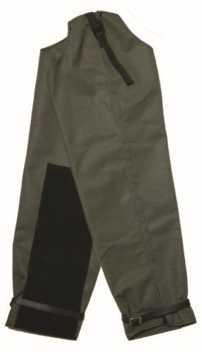 Taurus Canvas/Leather Leggings Zip Side Open Lge