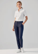 Comfort Waist Womens Slim Leg Pant - Navy