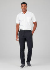 Comfort Waist Mens Flat Front Pant - Navy