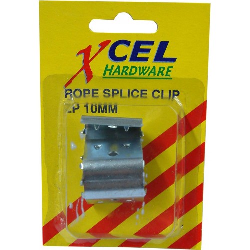 Durable 10mm Rope Splice Clips for strong connections in marine, outdoor, and industrial applications, packed in 2 cards.