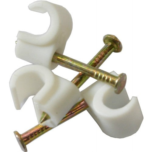 Cable Clips - Bayonet Blister Pak   7mm  40 To Cd