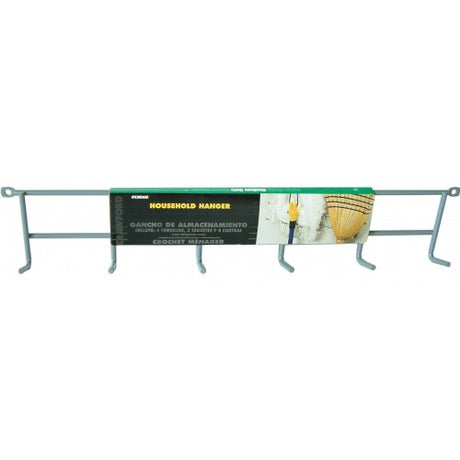 Racks - Household Hanger 16” with 6 hooks for organizing tools, leashes, and more, supports up to 11kg, compact design.