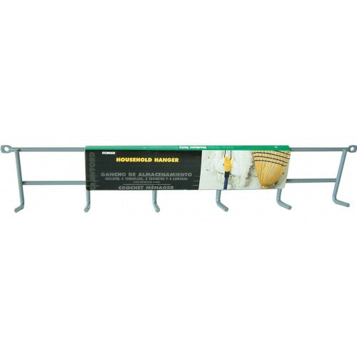 Racks - Household Hanger 16” with 6 hooks for organizing tools, leashes, and more, supports up to 11kg, compact design.