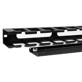 1U TAA Compliant Horizontal Finger Duct Cable Management Panel with Removable Cover for 19" Racks