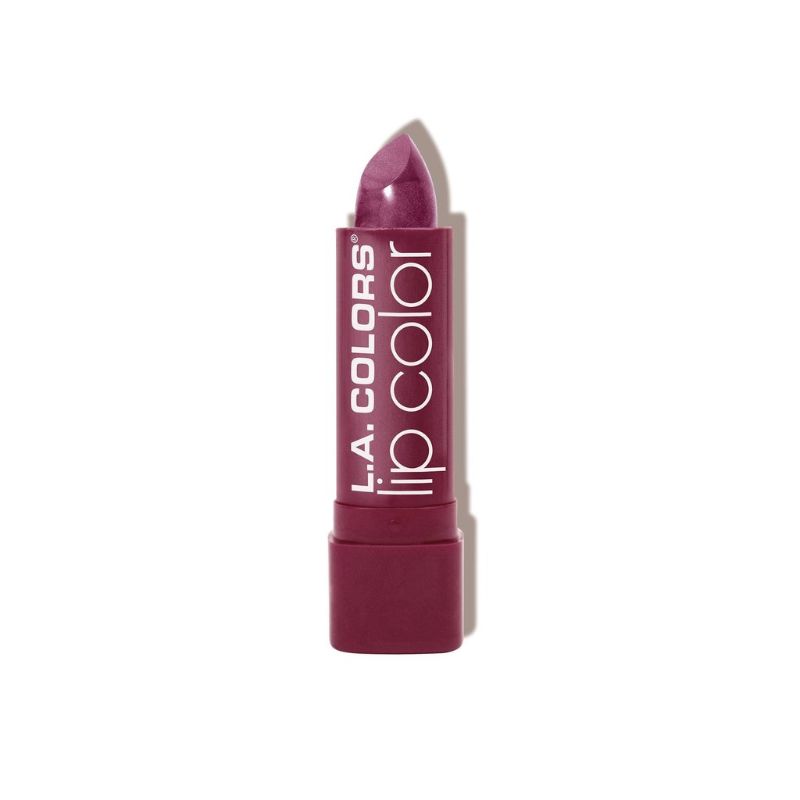 LA Colors Moisture Rich Lip Color in Frozen Berry, featuring a vibrant raspberry hue and contour tip for precise application.