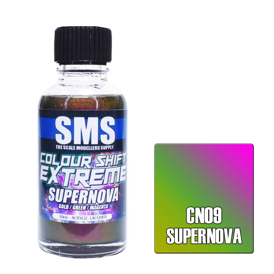 AIRBRUSH PAINT 30ML COLOUR SHIFT EXTREME SUPERNOVA ACRYLIC LACQUER SCALE