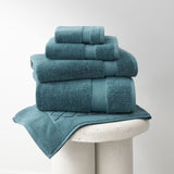 Turkish hand towel in Mineral color, 47x76cm, made of soft, absorbent 100% cotton, featuring a woven band.