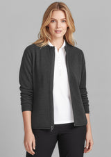 Nova Womens Zip Front Jumper - Navy Marle