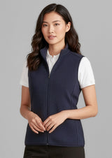 Nova Womens Zip Front Vest - Black Marle