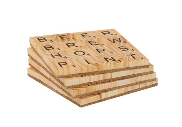 Coasters - Scrabble (Beer) - Set of 4