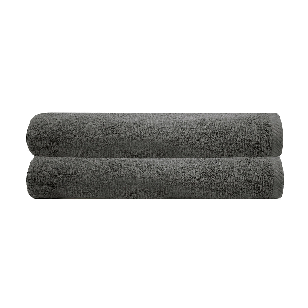 Bath Sheet - Chateau 2pack 80 x 160cm (Charcoal) - Bambury