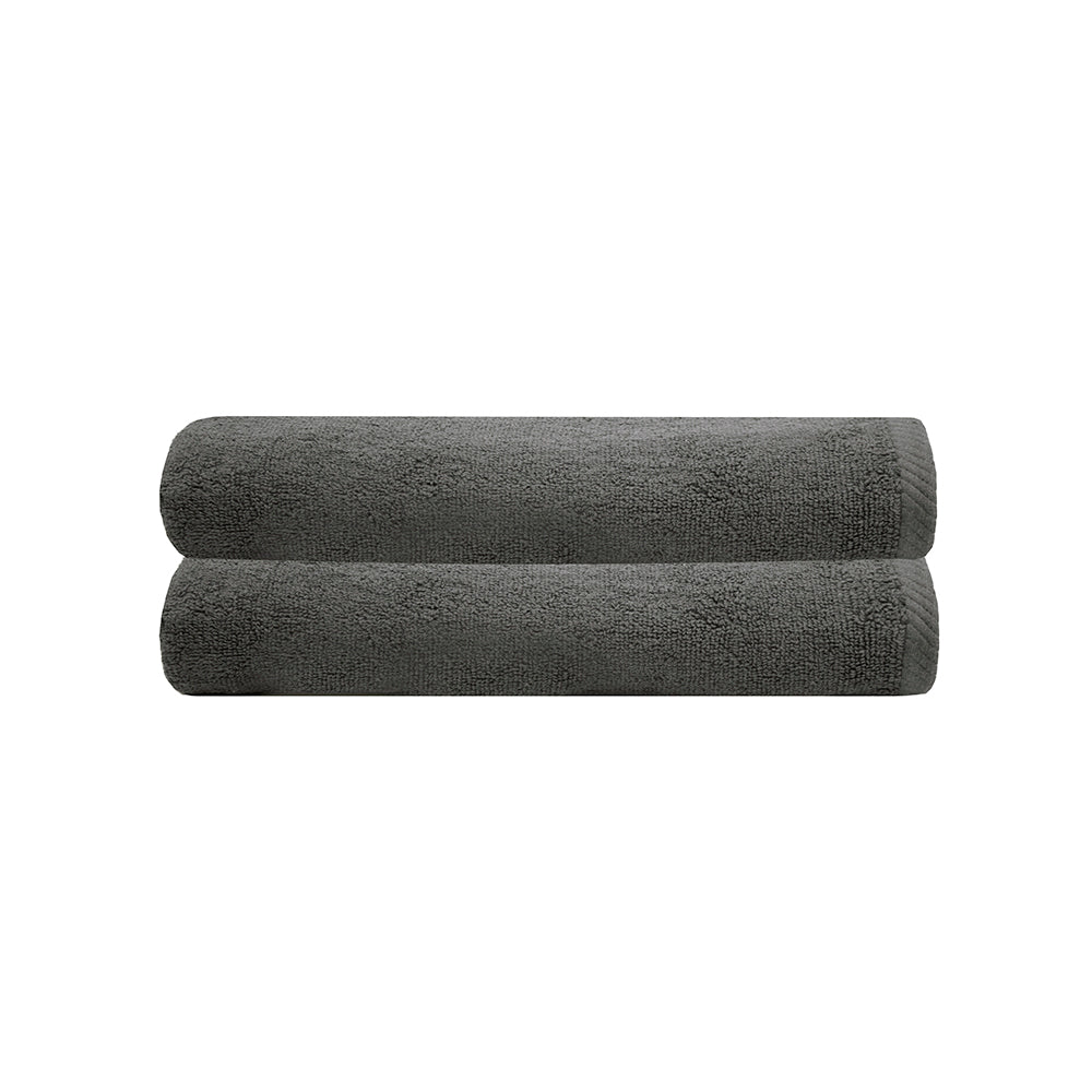 Bath Towel - Chateau 2pack 68 x 137cm (Charcoal) - Bambury