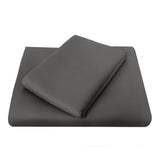 KIng Single Chateau Flat Sheet Pewter- Bambury