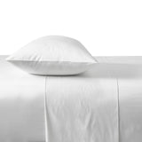 King Chateau Flat Sheet White- Bambury