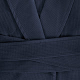 Commercial Waffle Robe Navy - BAMBURY