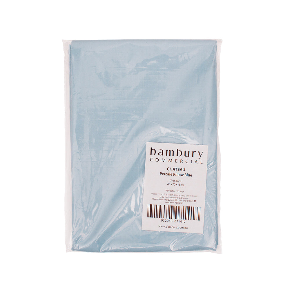 Std Chateau Pillowcase Blue- Bambury