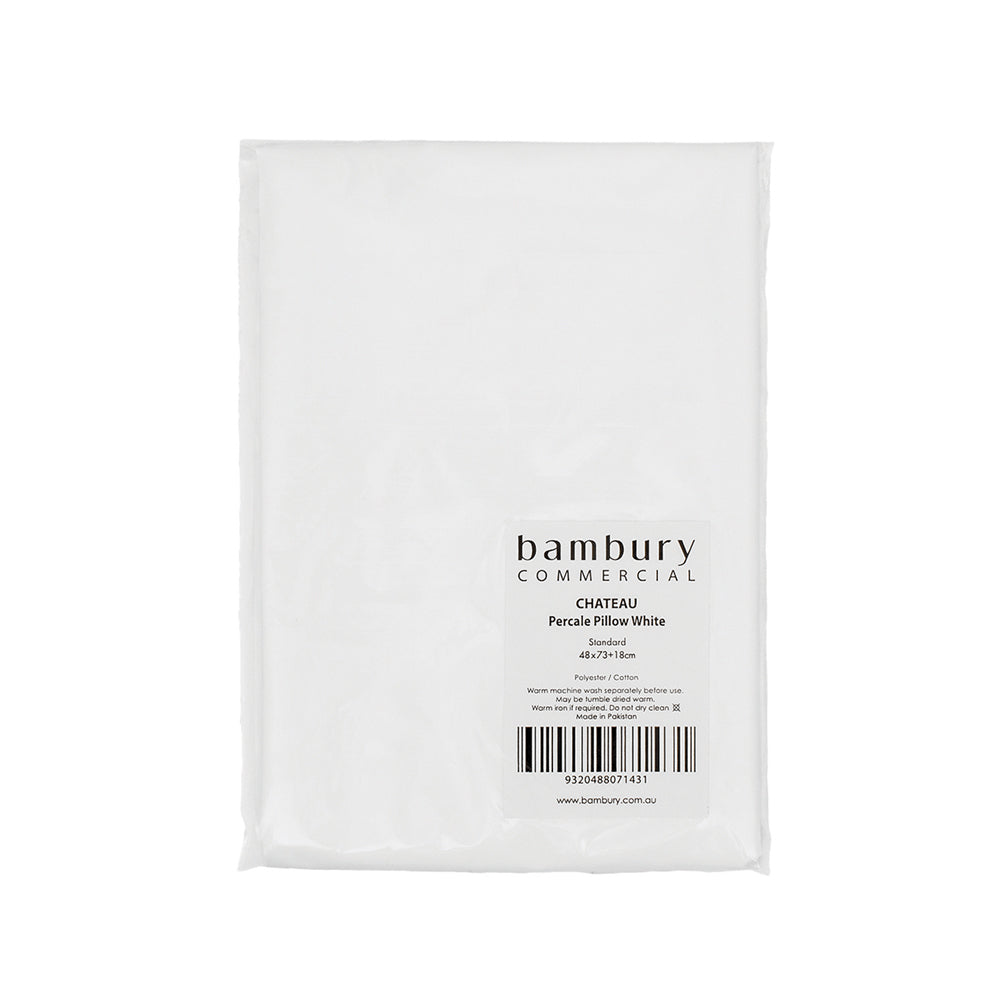 Standard Pillowcase - Chateau (White) - Bambury