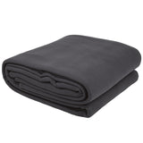 King Villa Polar Fleece Blanket Charcoal- Bambury