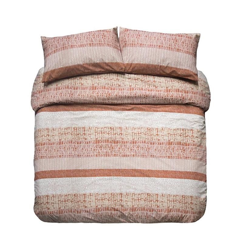 King Duvet Cover - Bambury Darlington  / Quilt Set - Terracotta