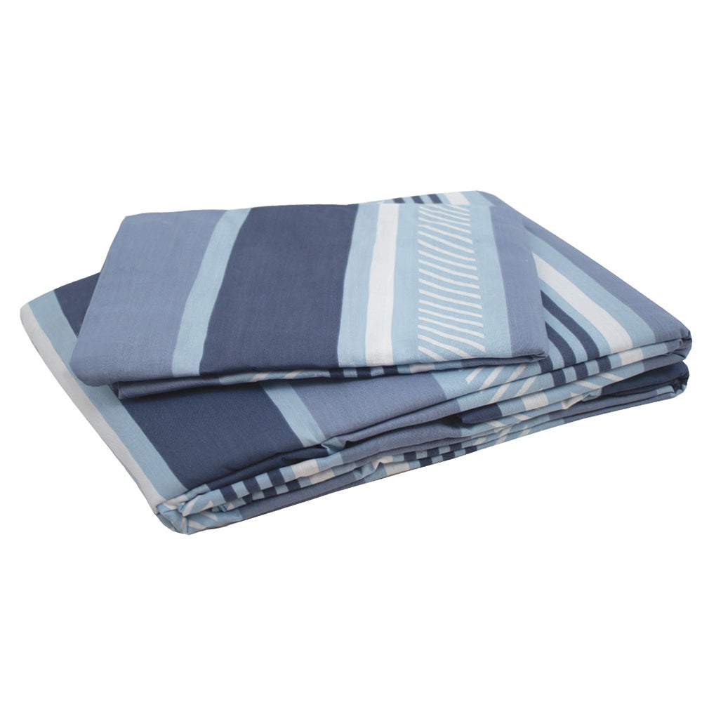 Indiana Blue Quilt / Duvet  Cover Set - Single
