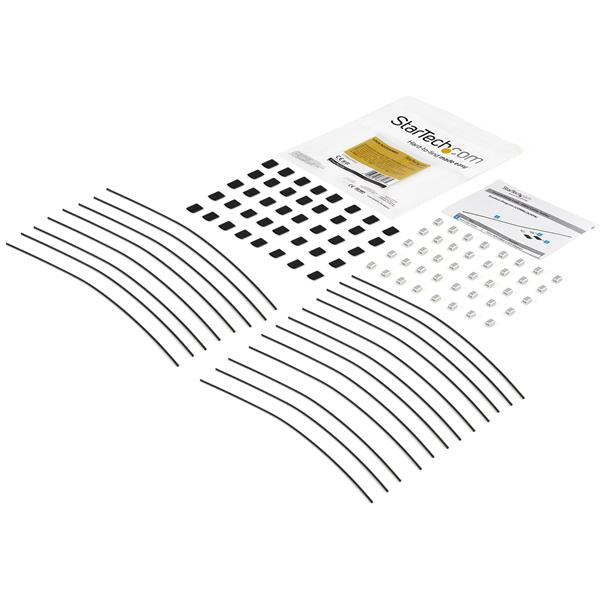 Steel Security Tether Cables - Adjustable 20 Pack for Anti-Theft and Cable Organization