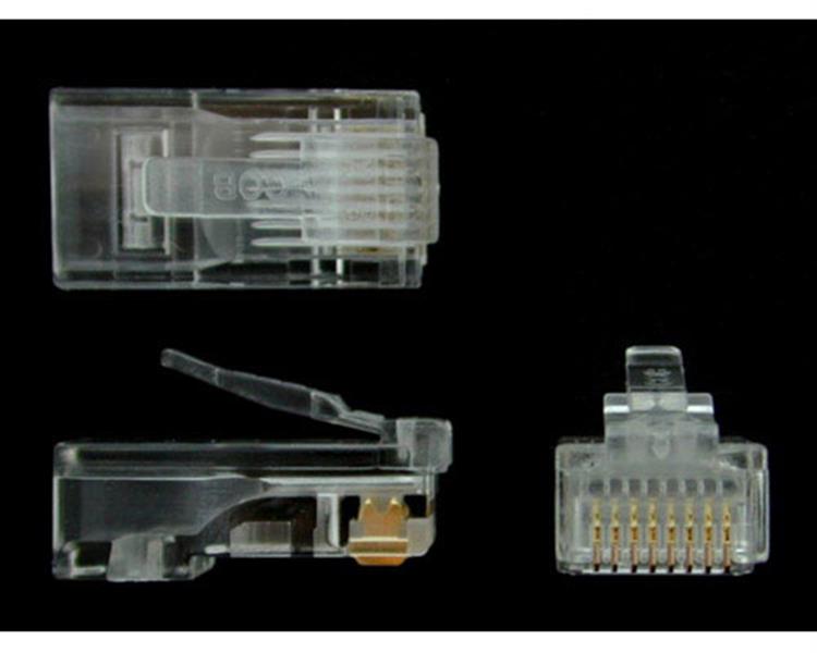 Premium Cat5e RJ45 Stranded Modular Plug Connector - 50-Pack for Reliable Ethernet Networking