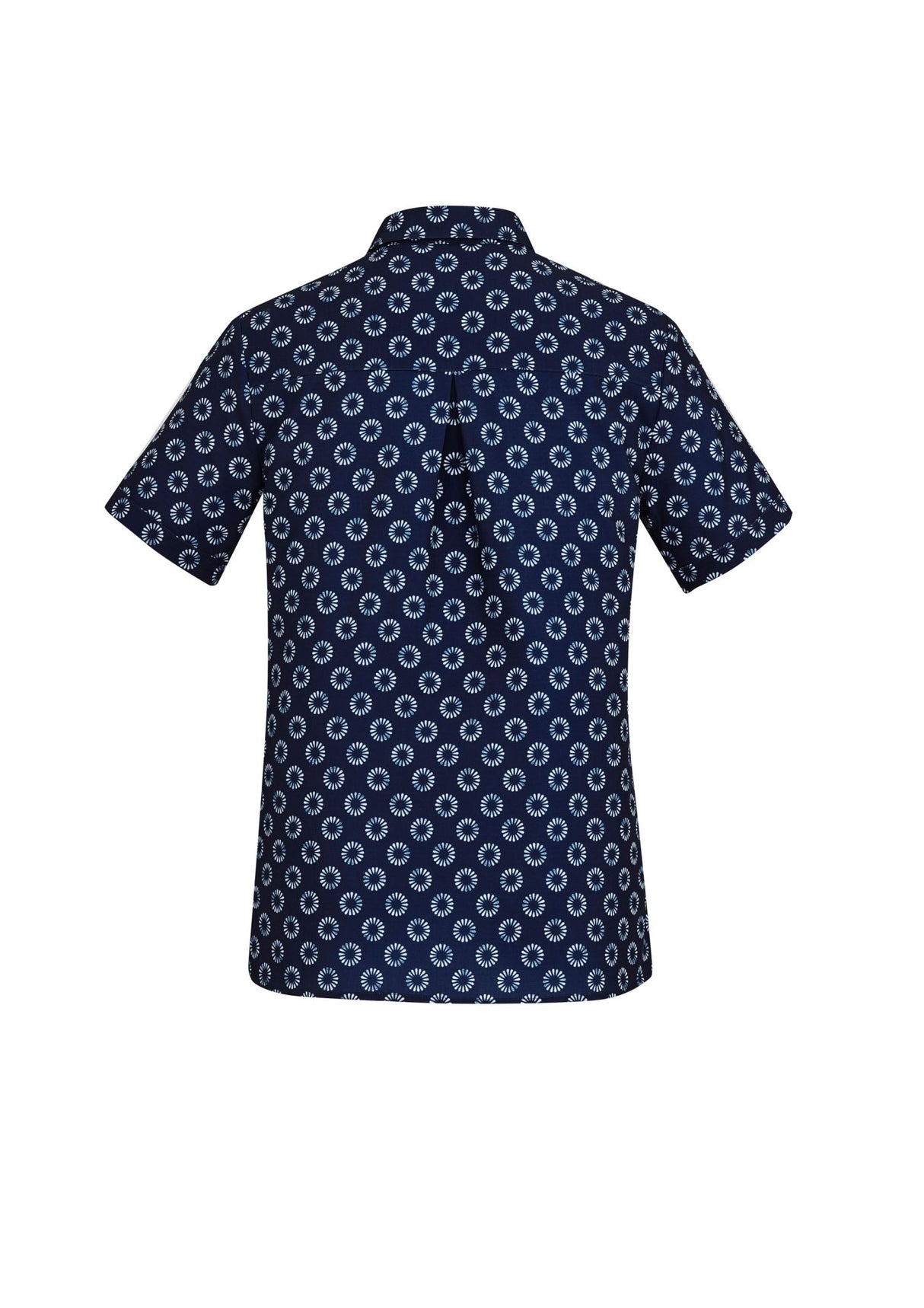 Florence Womens Daisy Print Short Sleeve Shirt - Navy