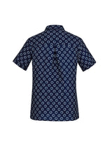 Florence Womens Daisy Print Short Sleeve Shirt - Navy