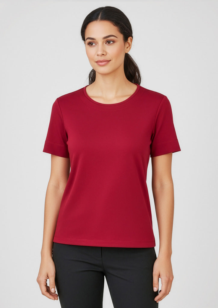 Marley Womens Short Sleeve Jersey Top - Charcoal