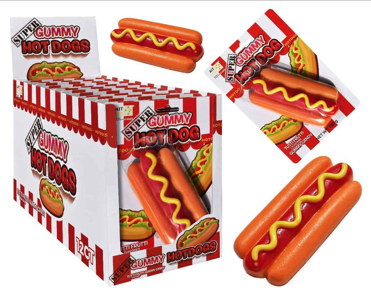 AIT Super Gummy Hot Dog 150g - Carton of 12
