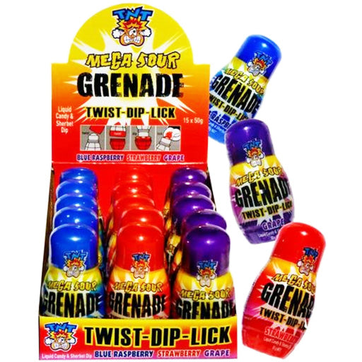 TNT Mega Sour Grenade 50g - Carton of 15