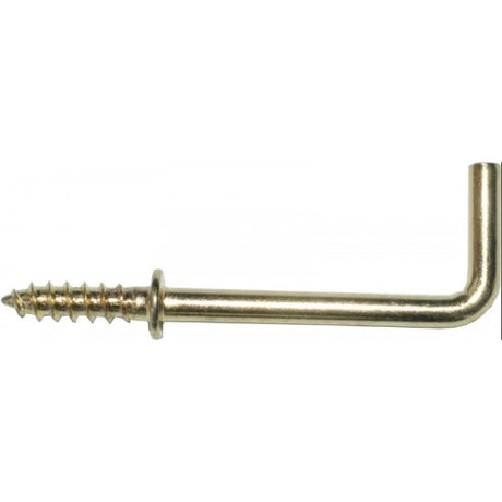 Brass-plated square cup hooks, pack of 144, perfect for organizing kitchens and crafts while adding elegance.