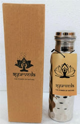 Bottle - Ayurveda Copper Antique Silver Finish (750ml)