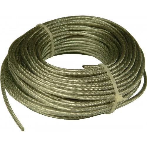 Durable 25m PVC-coated clothes line, ideal for effective outdoor garment drying with rust protection.