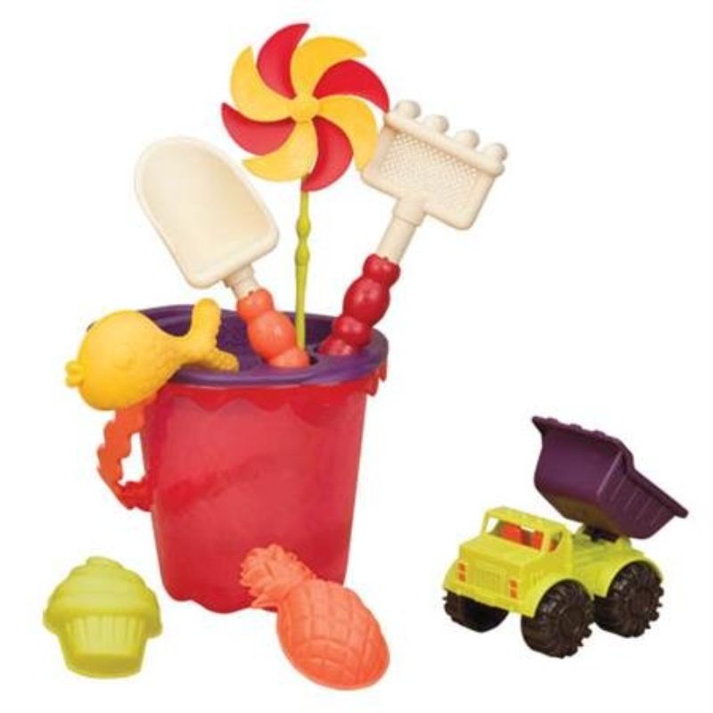 Bucket Playset - B. Sands Ahoy Medium Bucket Mango (26.04 cm)