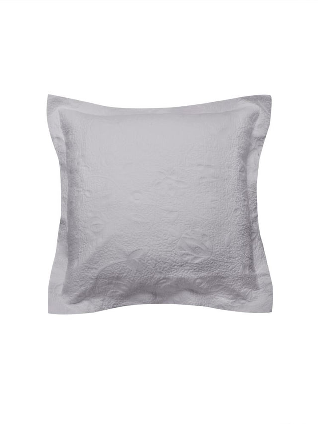 Elegant grey European Chantel pillowcase, 65x65cm, crafted from 100% cotton for luxury and comfort.