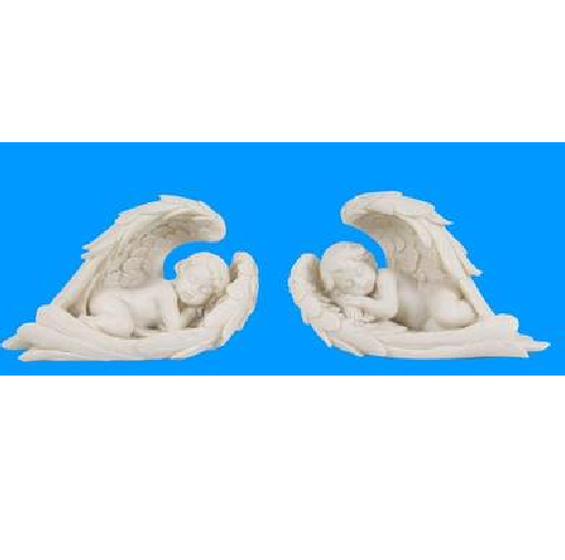 Cherub Lying In Wings Ornaments - 9.5cm x 2
