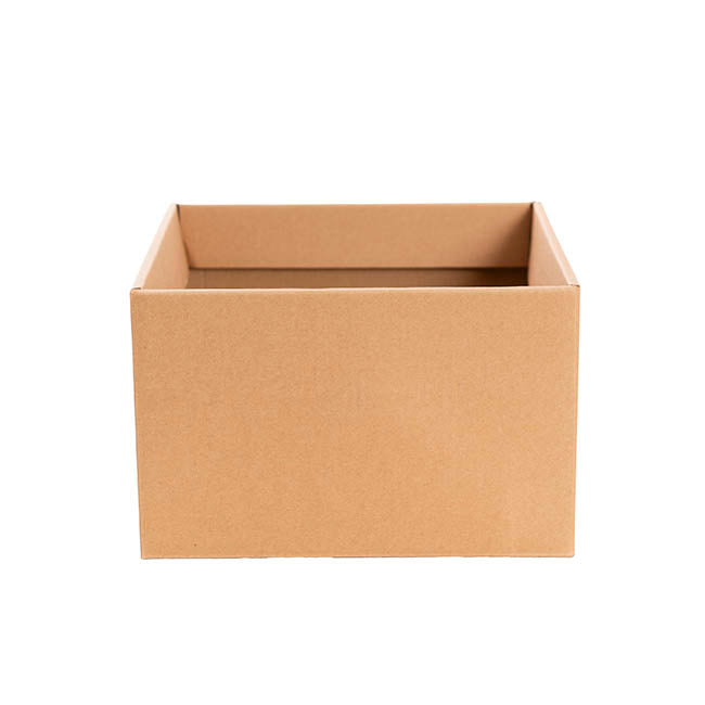 Large Posy Box Autolock Base Pack 10 Kraft Brown (22x14cmH)