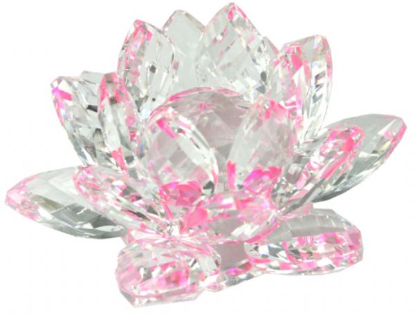 Crystal - 40mm Crystal Waterlily Pink