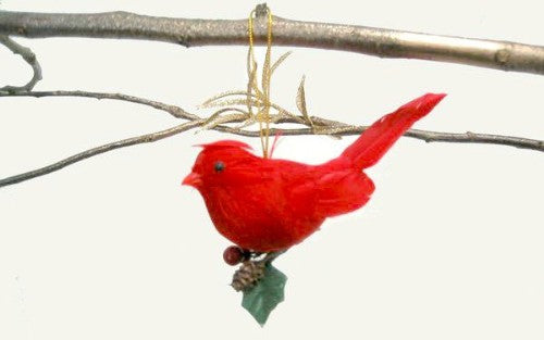 Ornament - Chicadee with Holly and Berry