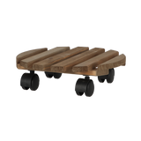 Outdoor Plant Trolley - Round Brown (Set of 2)