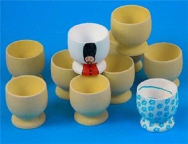 Popsticks & Construction Sticks - WOODEN EGG CUPS (10)