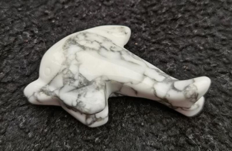 Gemstone - Dolphin White Howlite (5cm)