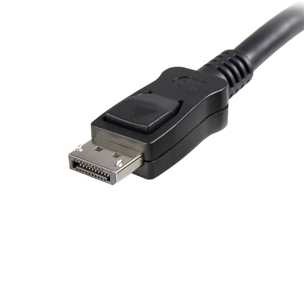 5m DisplayPort 1.2 cable with latches, 4K UHD support, 21.6 Gbps for secure high-speed connections.