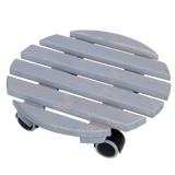 Indoor Plant Trolley - Round Grey 29cm (Set of 2)