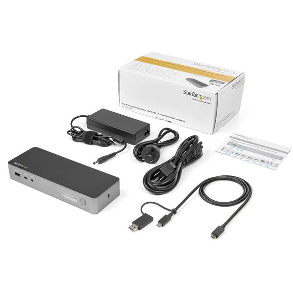 Dual 4K 60Hz USB-C & USB-A Hybrid Docking Station with 60W Power Delivery and HDMI/DP