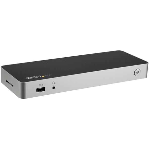 Dual 4K USB C Dock for Windows & Mac - Extend Dual Monitors, 60W Power Delivery, SD Reader