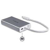 USB-C Multiport Adapter with 4K HDMI, Ethernet, USB 3.0, and Power Delivery - Silver/White