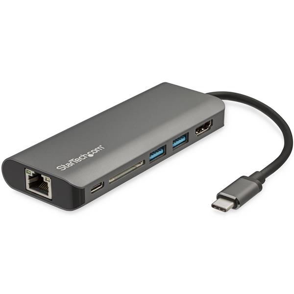 USB-C Multiport Adapter - 4K HDMI, PD 3.0 Charging, Gigabit Ethernet & USB Hub for Laptops