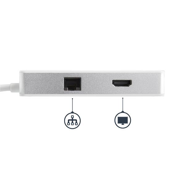 USB C Multiport Adapter with 4K HDMI, SD Card Reader, Power Delivery, and USB Hub